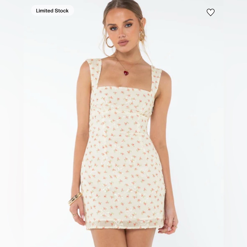 Princess Polly Cream Backless Dress